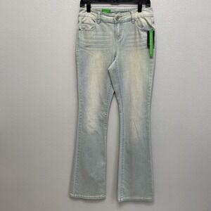 INC International Concepts Denim Jeans Pants 4 Blue Flare Leg Regular Fit NWT‎